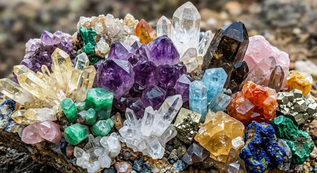 AI rendering of crystals